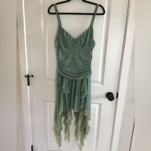 Kimchi Blue High Low Dress in Soft Green